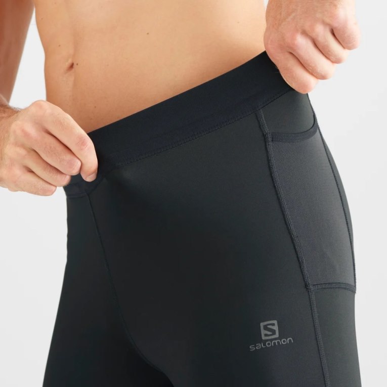 Salomon Cross Men's Running Tights Black | CA 89C47